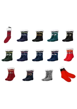 Hot Sale 🔥 NFL Footy Sherpa Sock Slippers (Women's 6-10) 👏 -Easy Street Sales Shop Belk 1799