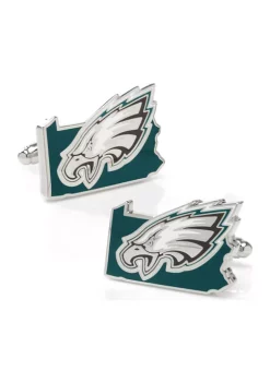 Best Sale 🛒 NFL Philadelphia Eagles State Shaped Cufflinks 😀 -Easy Street Sales Shop Belk 1960