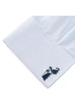 Promo 😀 NFL New England Patriots State Shaped Cufflinks ⭐ -Easy Street Sales Shop Belk 2038