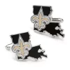 Hot Sale 🤩 NFL New Orleans Saints State Shaped Cufflinks ✨ -Easy Street Sales Shop Belk 2062