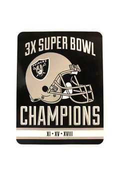 Hot Sale ✔️ NFL Superbowl Champs Plush Throw - Las Vegas Raiders 😀
