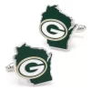 Buy 🤩 NFL Green Bay Packers State Shaped Cufflinks 😉 -Easy Street Sales Shop Belk 2135