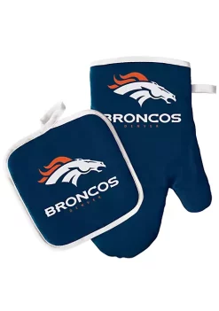 Best Pirce 🥰 NFL Oven Mitt & Potholder - Denver Broncos 😀 -Easy Street Sales Shop Belk 2365